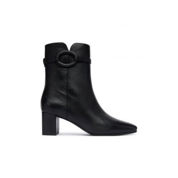 Botine dama  piele naturala - negru Botine dama  piele naturala - negru
