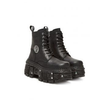 Botine dama -  piele naturala - negru - Botine dama -  piele naturala - negru -