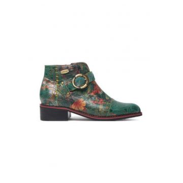 Botine dama -  piele naturala - verde