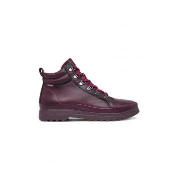 Botine dama -  piele naturala - visiniu - set ghetute Botine dama -  piele naturala - visiniu - set ghetute