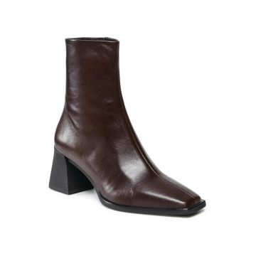 Botine de dama  piele naturala maro Botine de dama  piele naturala maro