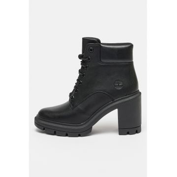 Botine de piele cu toc masiv Allington Heights Botine de piele cu toc masiv Allington Heights