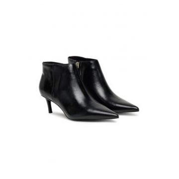 Botine  piele ecologica - negru
