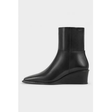 Botine wedge de piele Botine wedge de piele