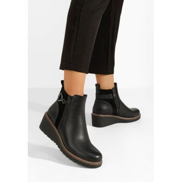 Botine cu platforma Magen negre
