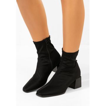 Botine cu toc gros Florinia negre