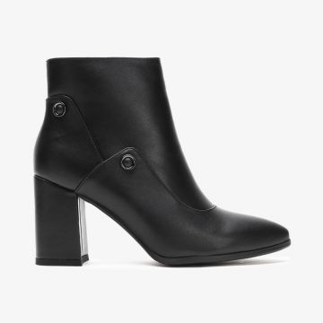 Botine dama din Piele Ecologica CRL0655 Negre