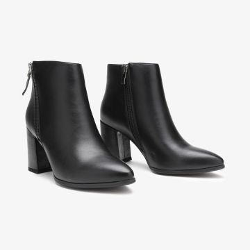 Botine dama din Piele Ecologica Elegante CRL0654 NEGRU
