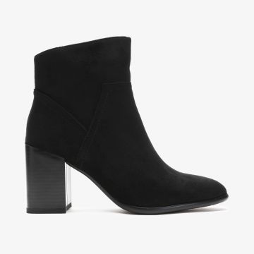 Botine dama din Piele Ecologica Intoarsa CRL0663 Negru