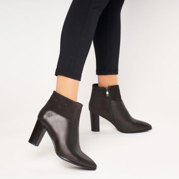 Botine dama din Piele Ecologica+Piele Ecologica Intoarsa CRL0581