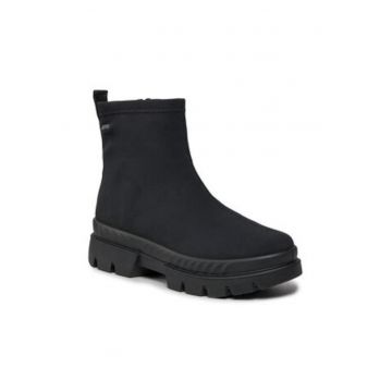 Botine dama -  pana la glezna - negru - material sintetic Botine dama -  pana la glezna - negru - material sintetic